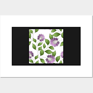 Spring Pattern with Floral Motifs Posters and Art